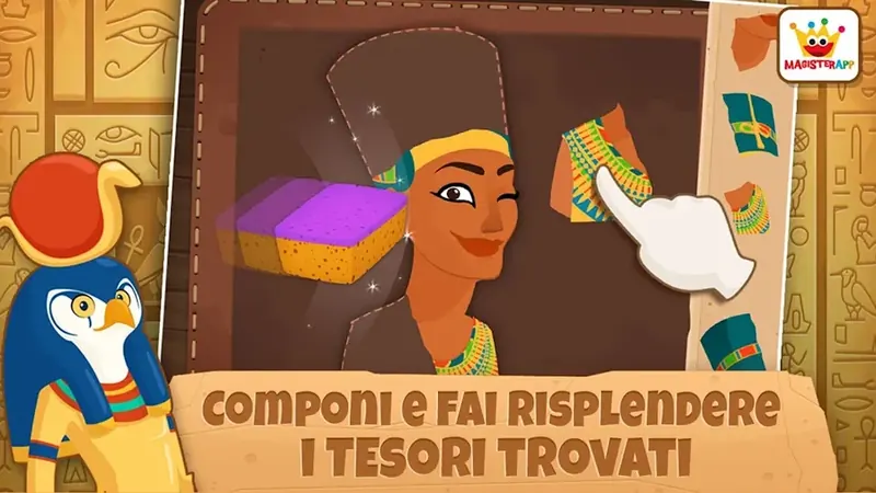 Ricomposizione di un reperto egizio in Archeologo: Antico Egitto 2-5